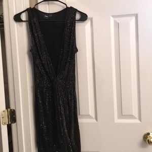 Bogo ASOS little black dress with gold glitter.
